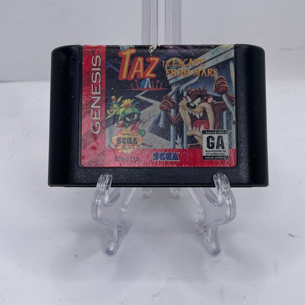 Taz in Escape From Mars 16-Bit (Sega Genesis, 1994) Cartridge Only